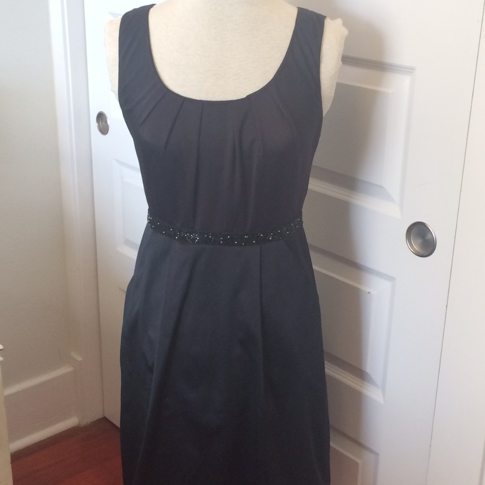 Max and Cleo Black Sateen Cocktail Dress